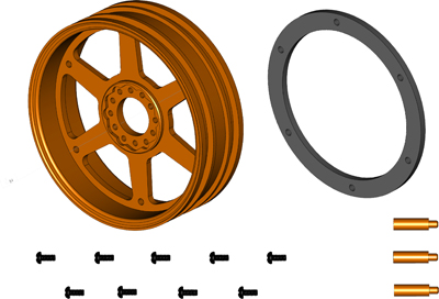 Alum. Rear Wheel Wz Weight